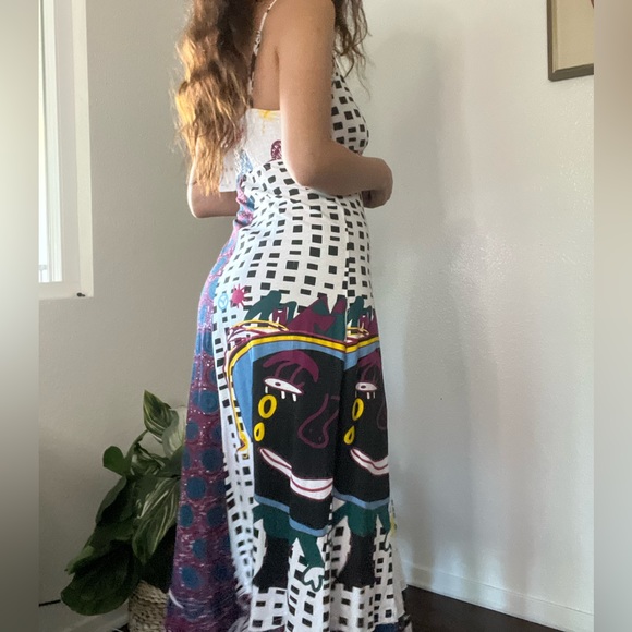 NWT Printed Midi Dress Sz S/M - Picture 2 of 7